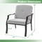 Costway 4 PCS Patio Metal Chairs Outdoor Dining Seat Heavy Duty with Cushions Garden Gray
